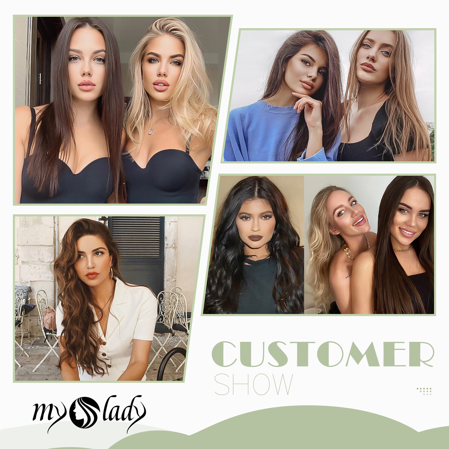 Russian Real Remy Hair One Piece Clip in Human Hair Extensions 3/4 Full Head USA
