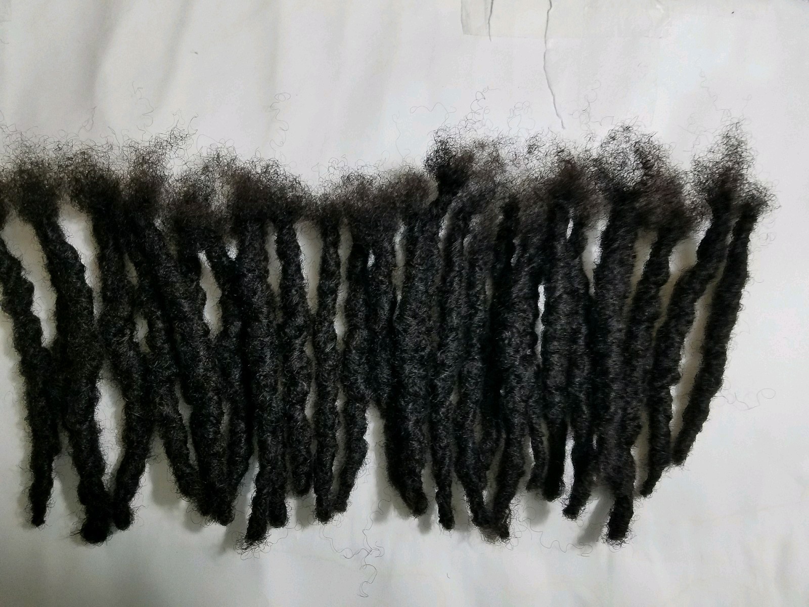 100% Human Hair dreadlocks handmade 65 pcs 4″ black 1 cm 1/2″ thick large size