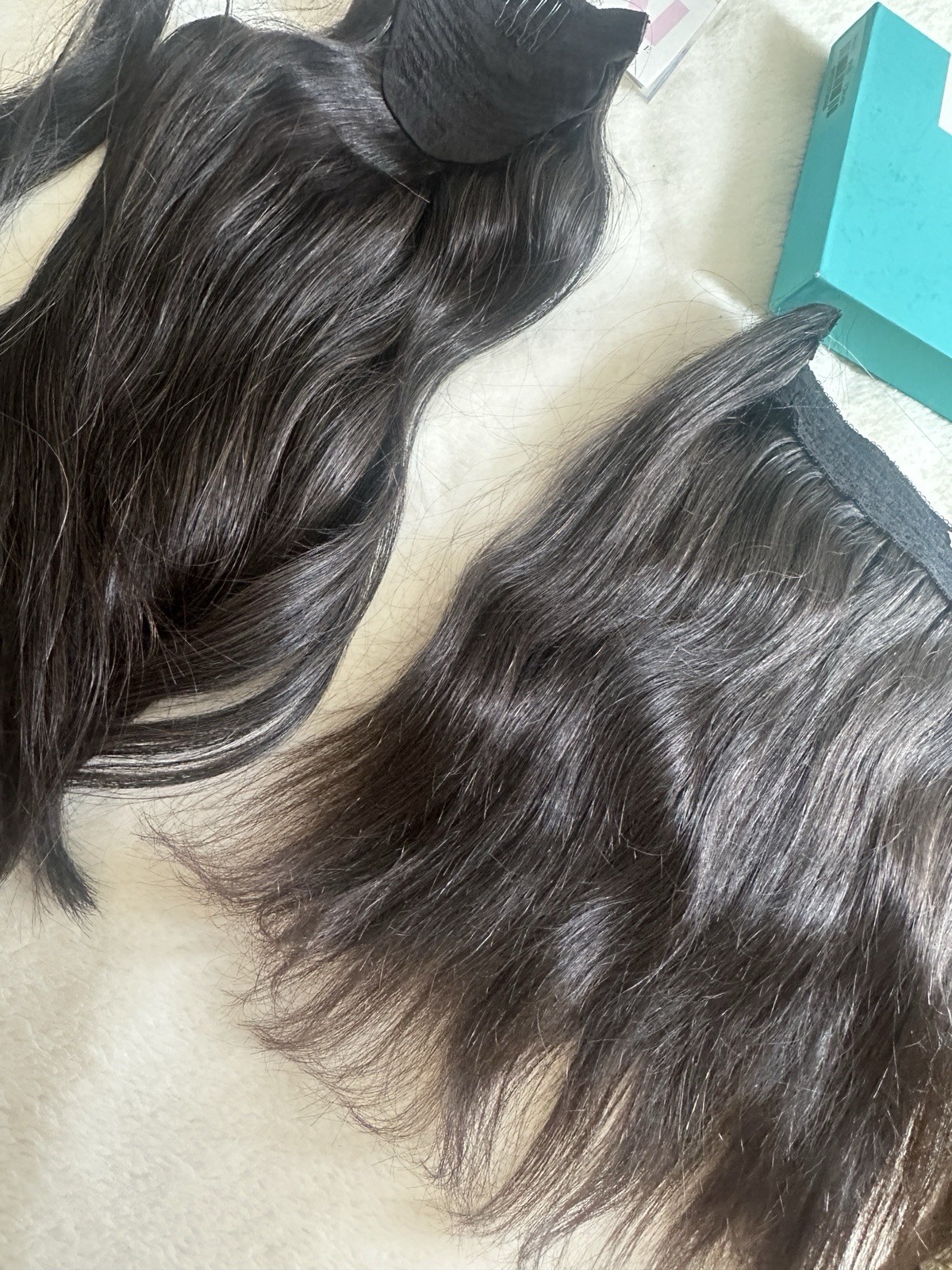 Locks & Mane ponytail AND Halocouture Extension Bundle with Packaging for Women