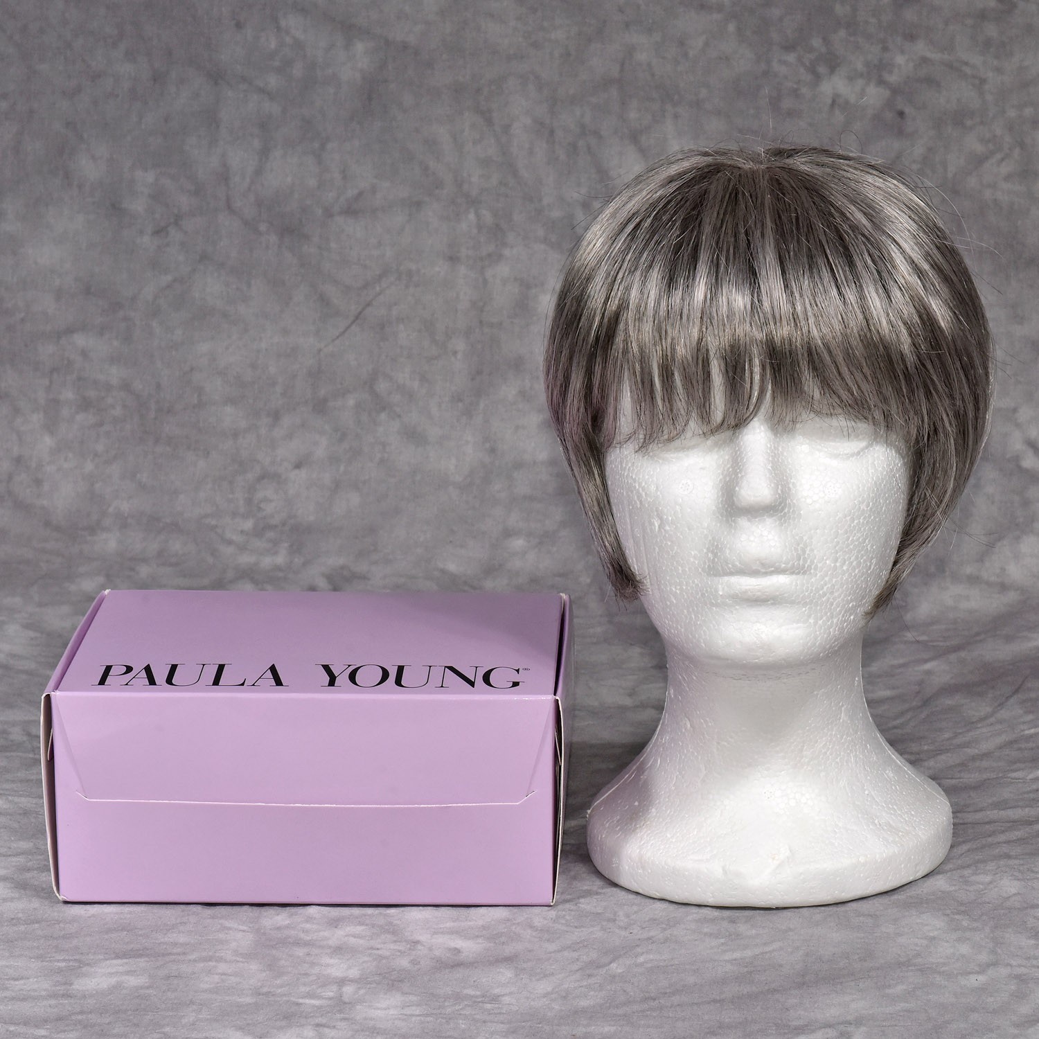 Short Length WhisperLite Paula Young Topper Hair Piece Color 51 Salt and Pepper