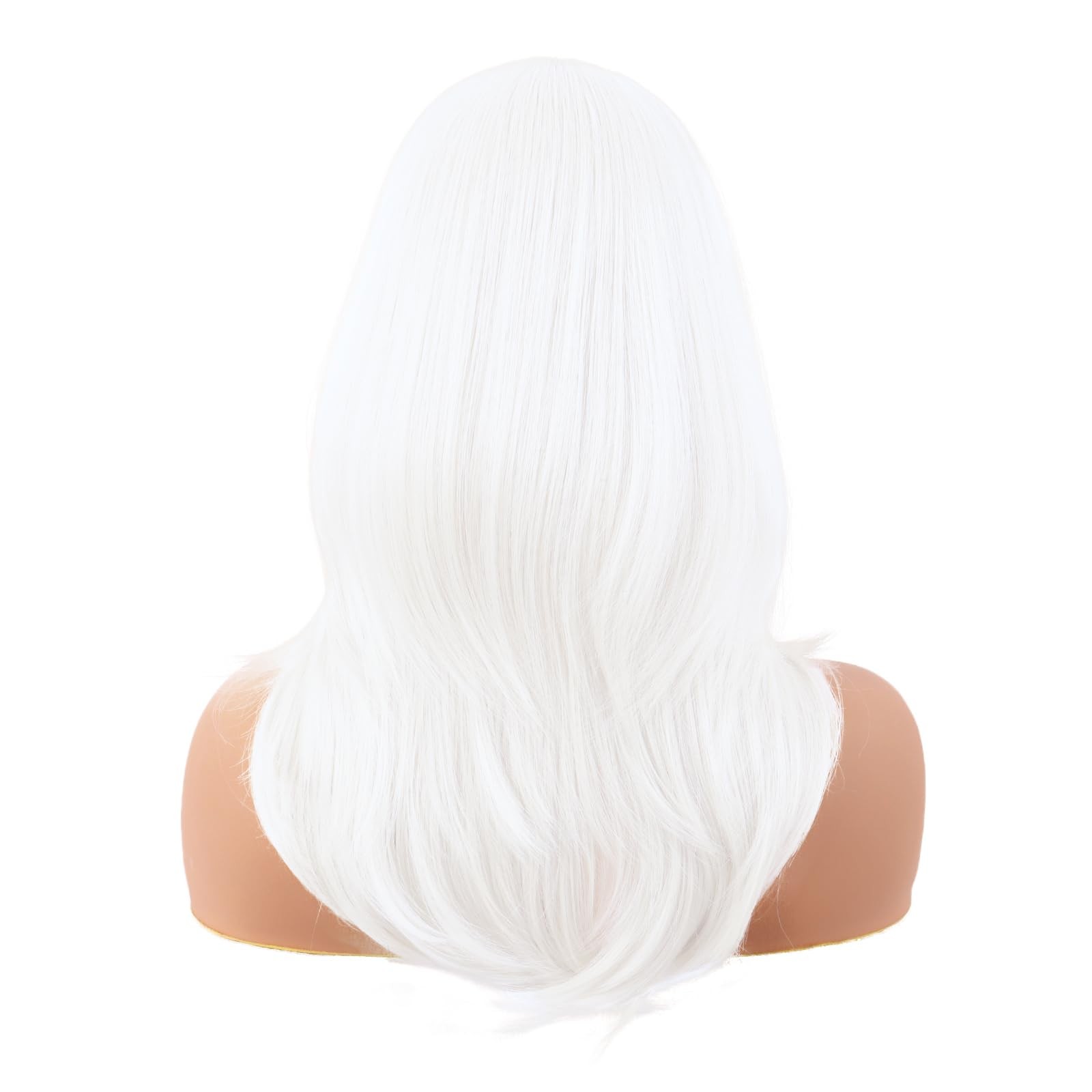20 Inch/50 cm Long Layered With Bangs Straight Synthetic fiber Shoulder Lengt…