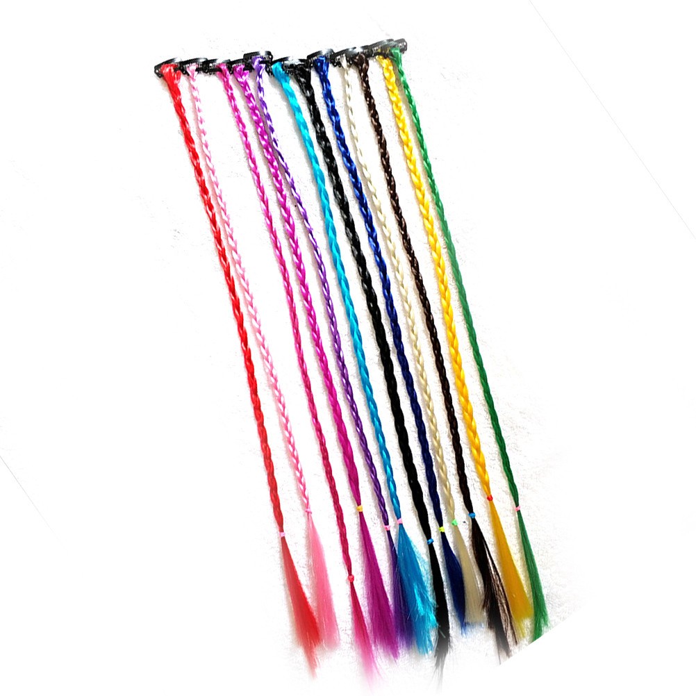 12Pcs Clip in Braids Hair Extensions for Daily Dress Up and Special Occasions