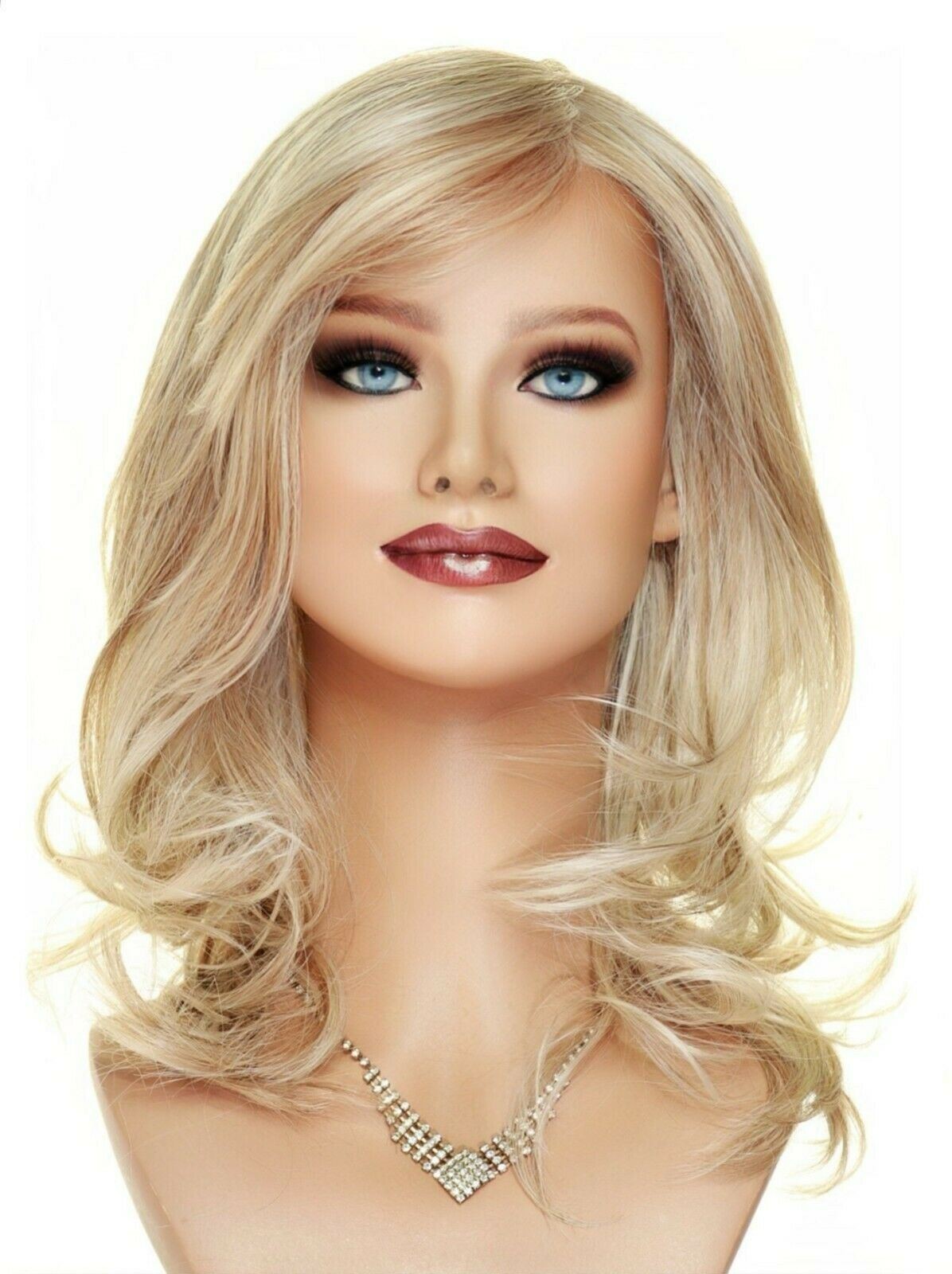 Curve Appeal Lace Front Mono Part Heat Friendly Wig BISCUIT BLOND AUTHENTIC -2