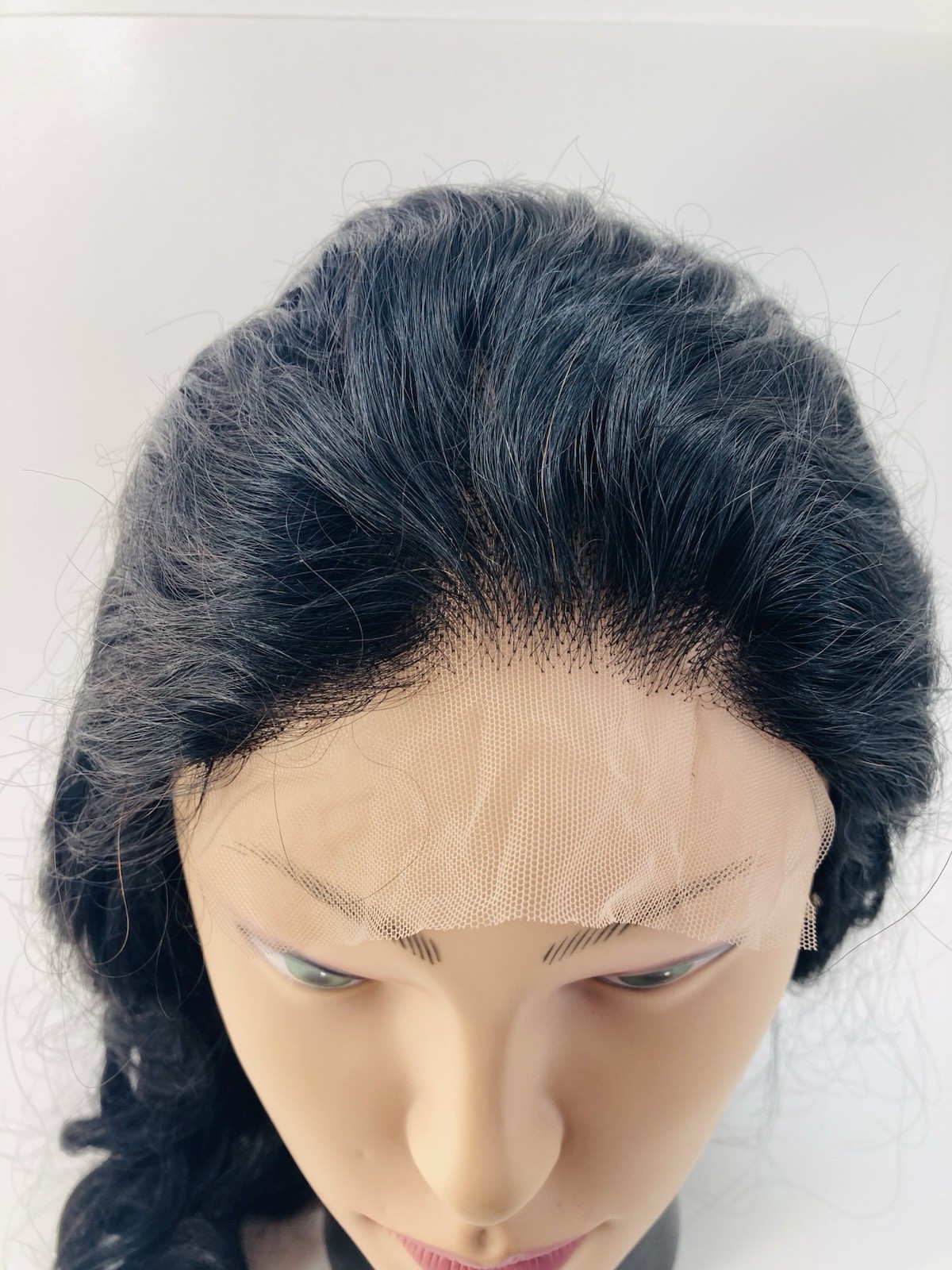 Smilenice 5×5 Lace Closure Human Hair Wig 18” Body Wave Natural Black