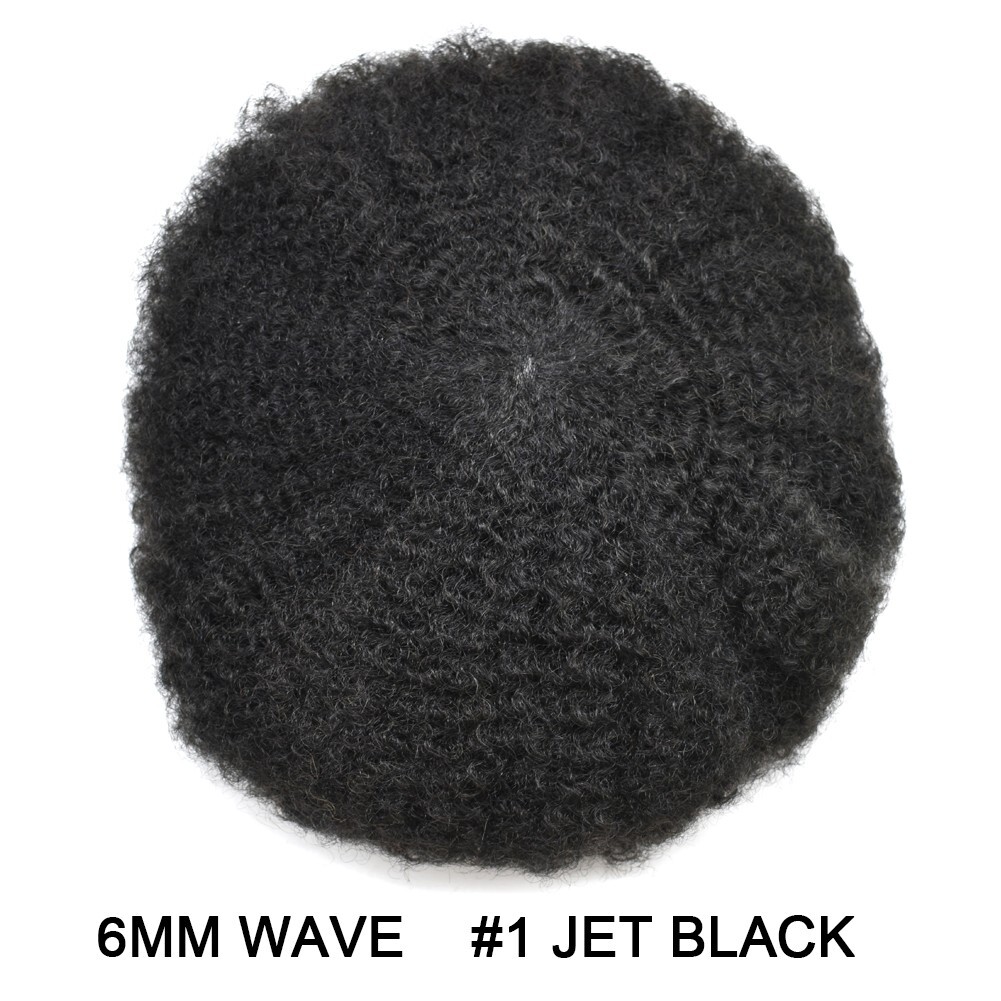 Hair Units for Black Men All Lace Afro Curly African American Toupee Hairpieces
