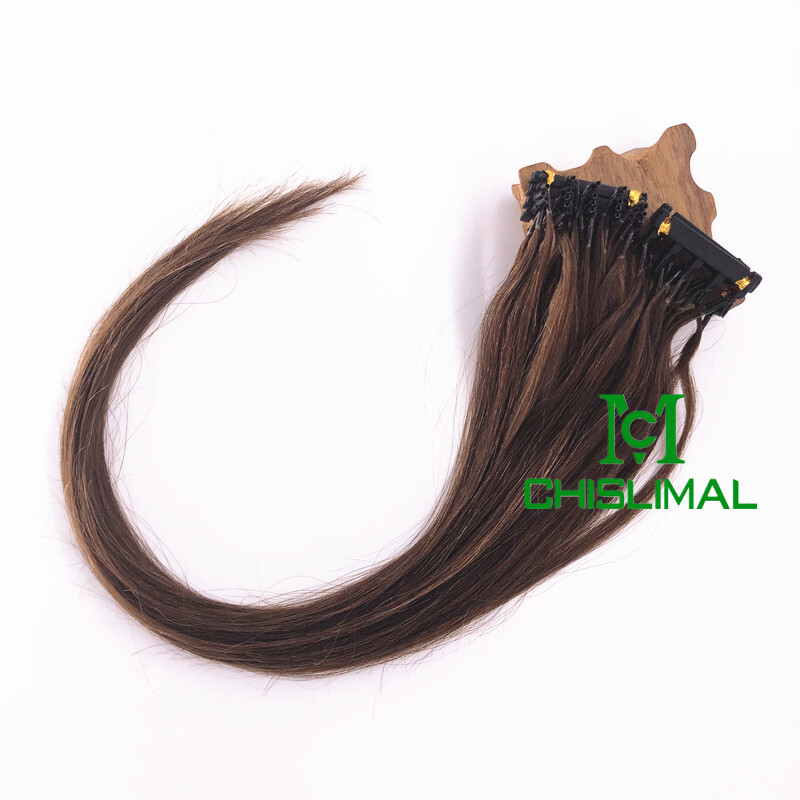 5Strands/row 20g Remy hair New 6D Human Hair Extensions Prebonded dark blonde