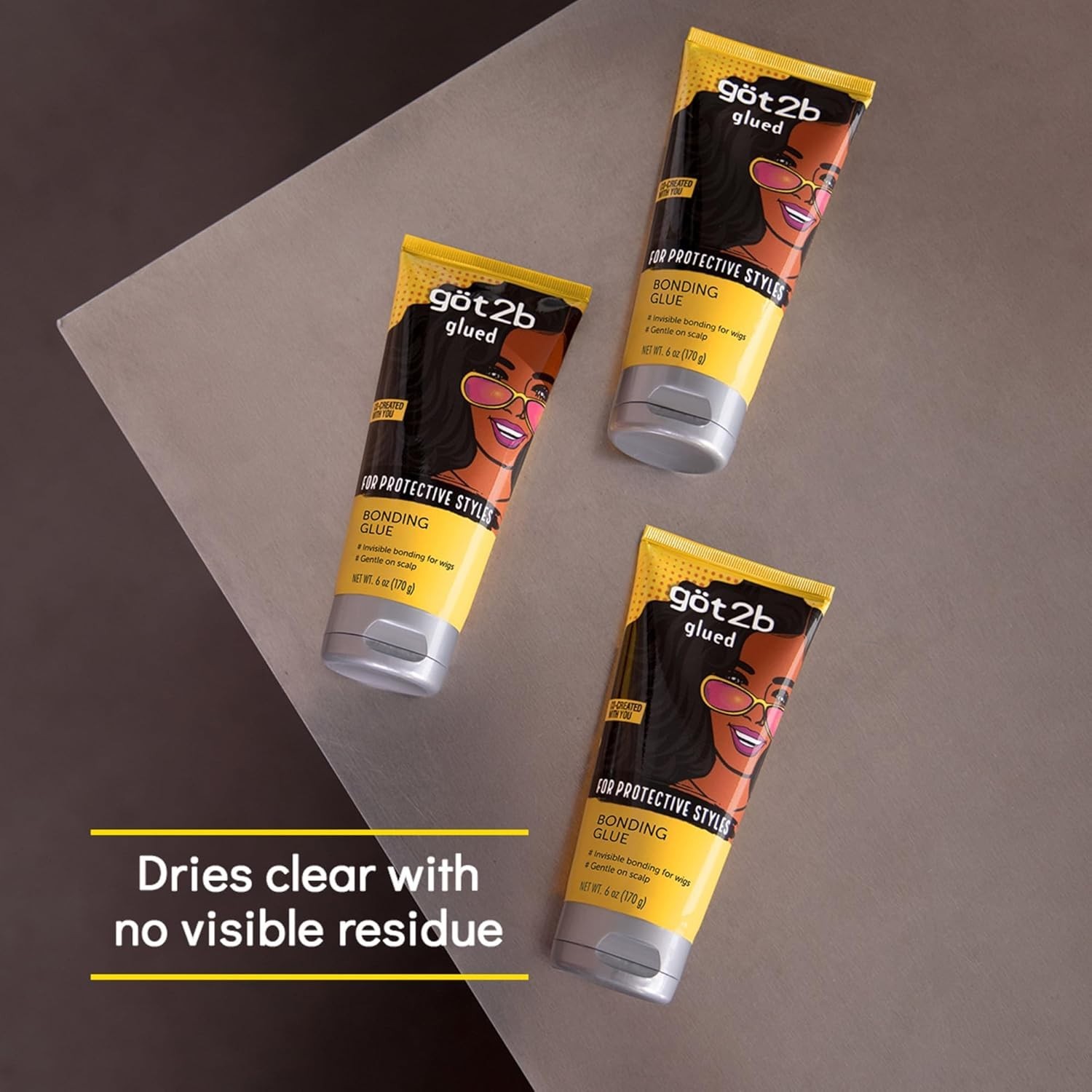 got2b Glued Bonding Glue for Protective Invisible Quick Dry Wig Glue 6 oz 3 PACK
