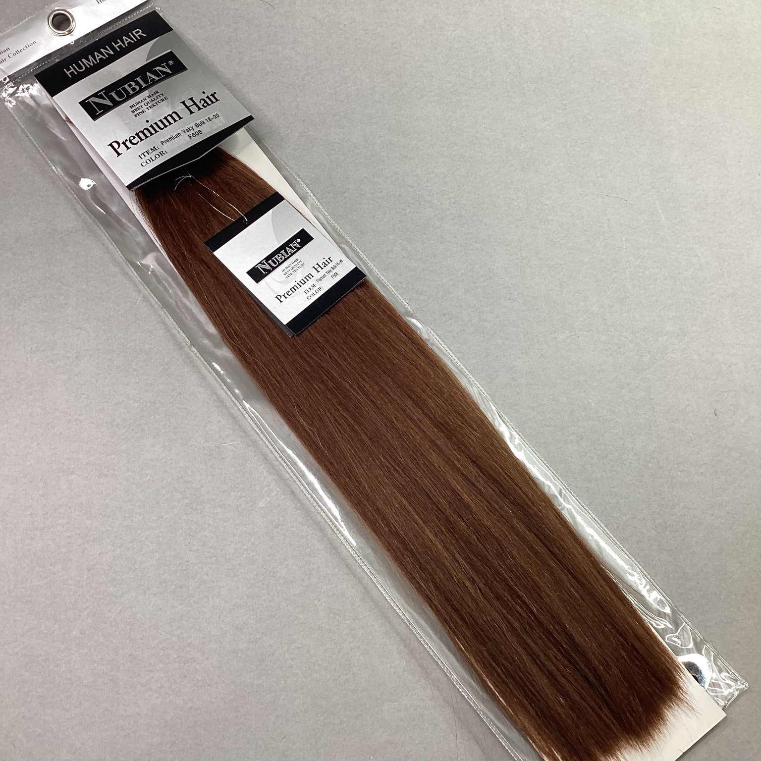 NUBIAN Premium Yaky Bulk Human Hair Extensions 18-20 F508 Fine Texture