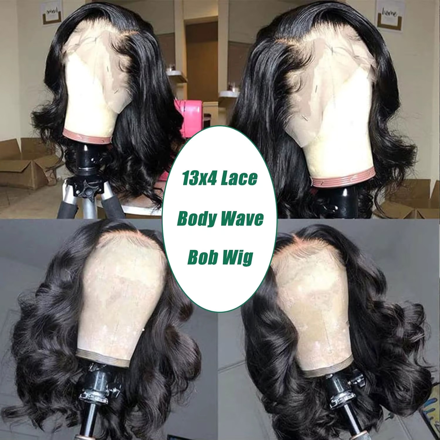 10inch Bob Wig Human Hair 13×4 Frontal Lace Wig Body Wave HD Lace Front Wigs