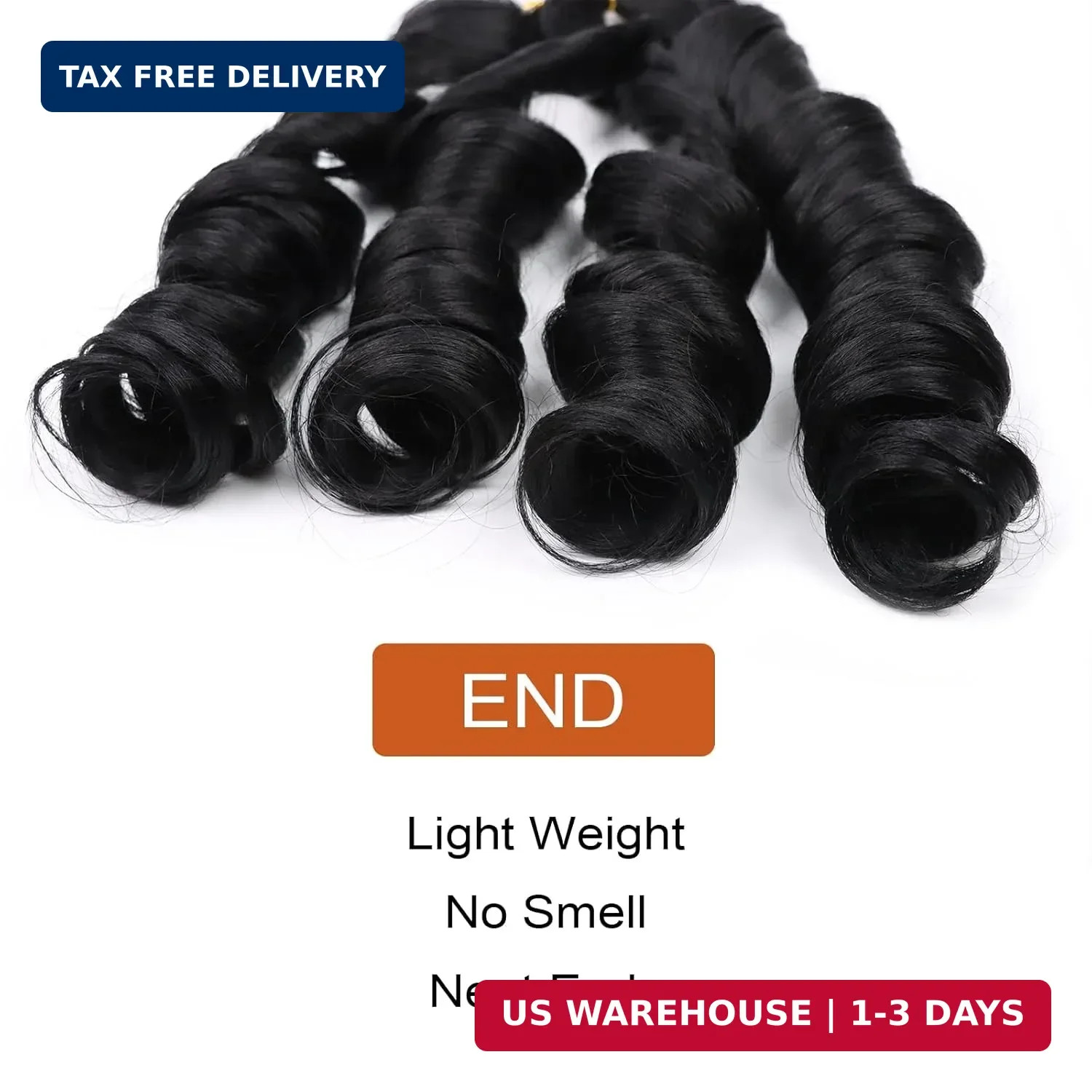 French Curly Braiding Hair 18 Inch 8 Packs Curly Braiding Hair Pre Stretched for
