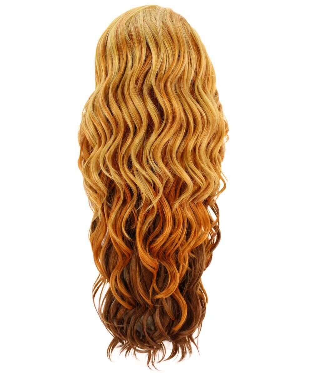 LUXLUXE Asana Wavy 26″7×4 Women’s Lace Front Wig, BLT-0117, Strawberry Blonde