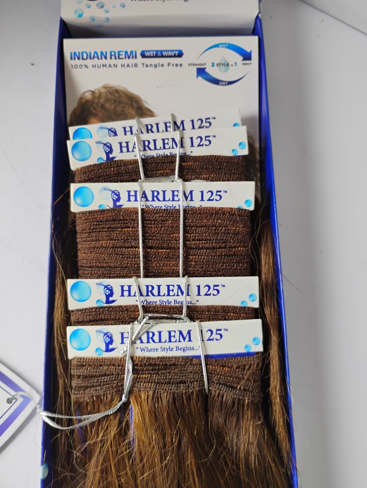 Harlem 125 5 Star Indian Remi Wet & Wavy Human Hair Loose Wave 5PC Weave