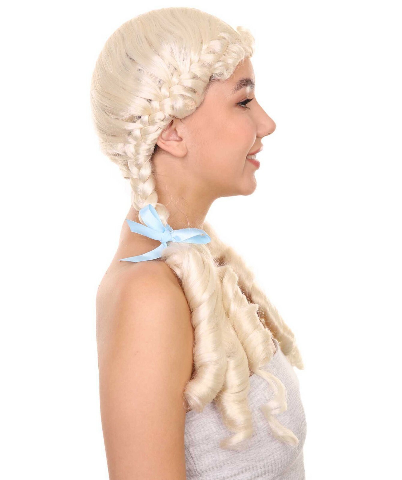 Kansas Farm Girl Blonde Wig Braids Cute Fancy Dress Up Halloween Costume HW-1375