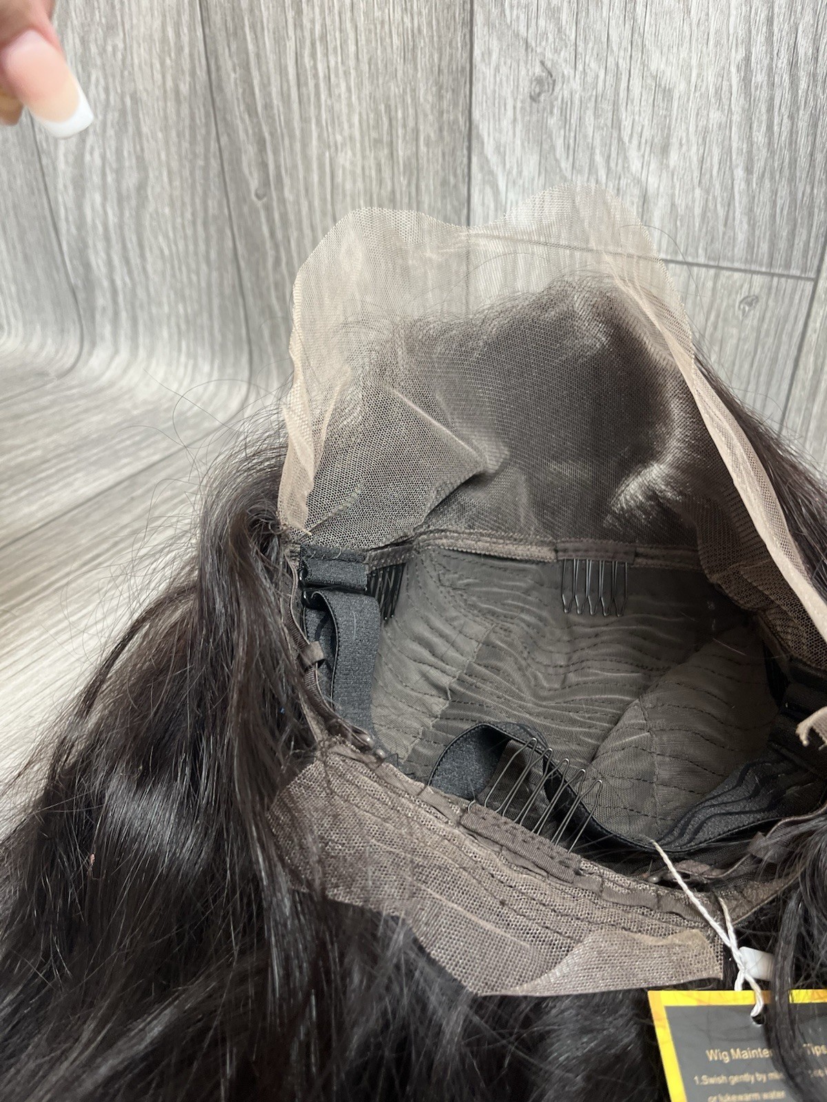 New Black 1B Lace Front Wig human hair 14 Inches With Lace & Baby Hairs C26