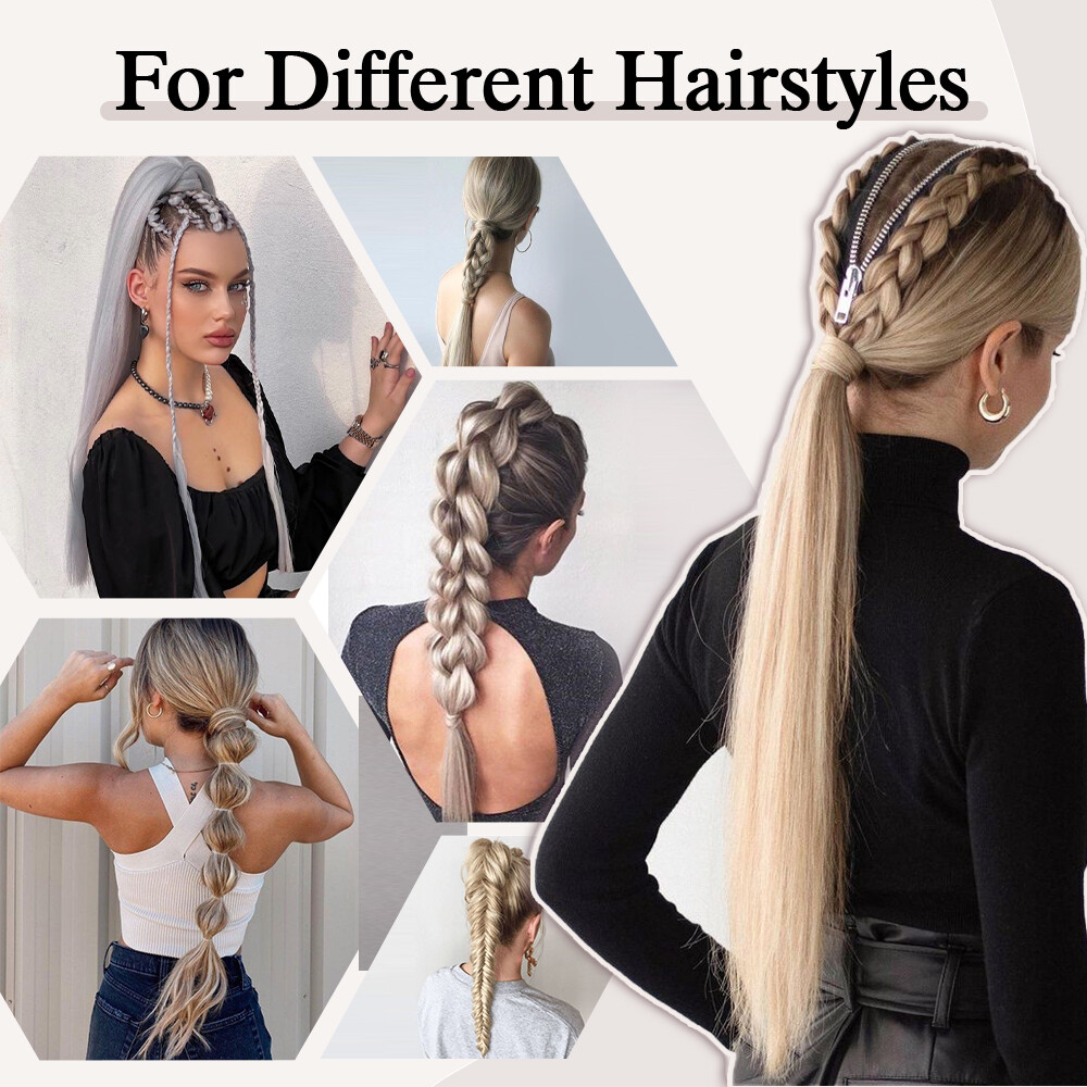 Corn Mega Thick Clip in Ponytail Hair Extension 100% Natural as Human Wave Wavy
