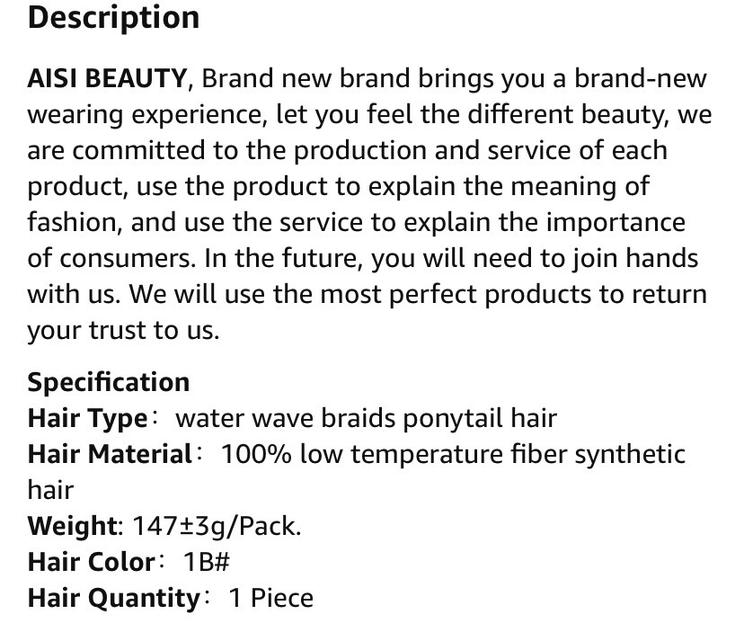 AISI BEAUTY Long Wavy Drawstring Ponytail Ext. for Black Women Synthetic 22”