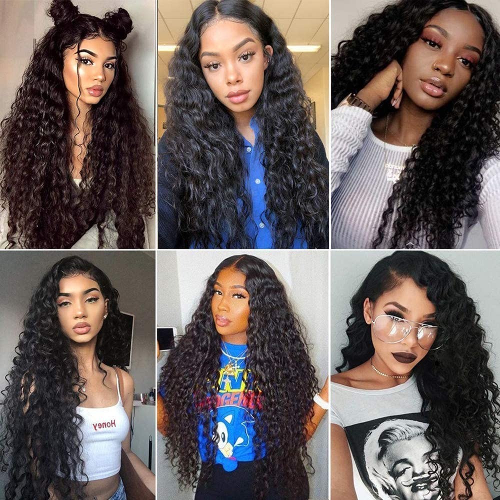 Wet and Wavy Bundles Human Hair Water Wave Bundle 1B Human Hair 3 Bundles Bra…