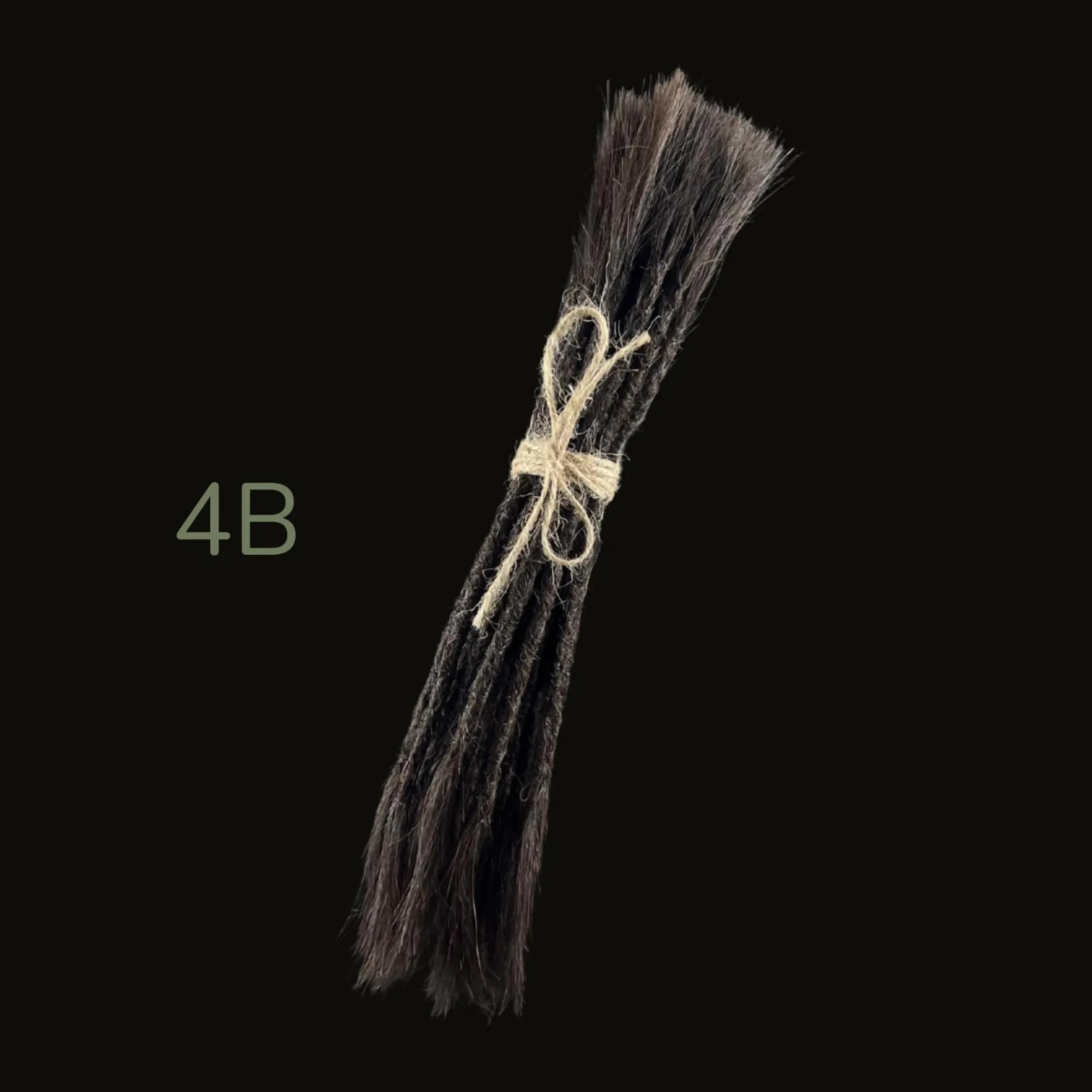 Dark Human Hair Dreadlock Extensions, 10 Pcs Natural Dread, 100% Human Hair