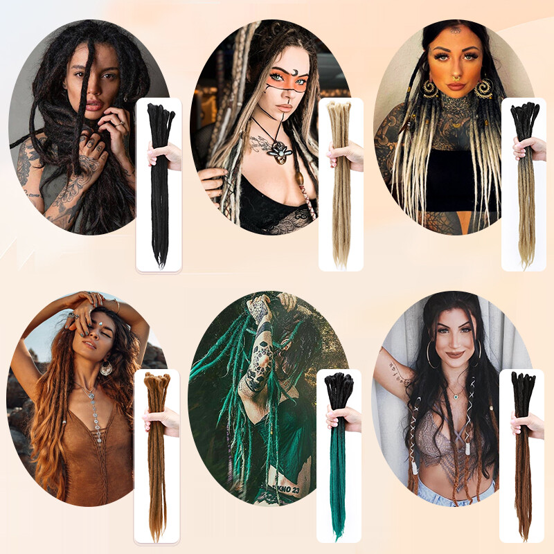 100% Real AS Human Hair Dreadlocks Extensions Crochet Braiding Hair Afro Faux US