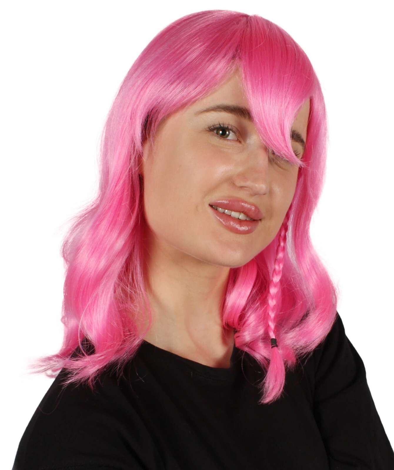 HPO Adult Unisex Visual Novel Adventure Game Bob-styled Pink Wig HW-7049