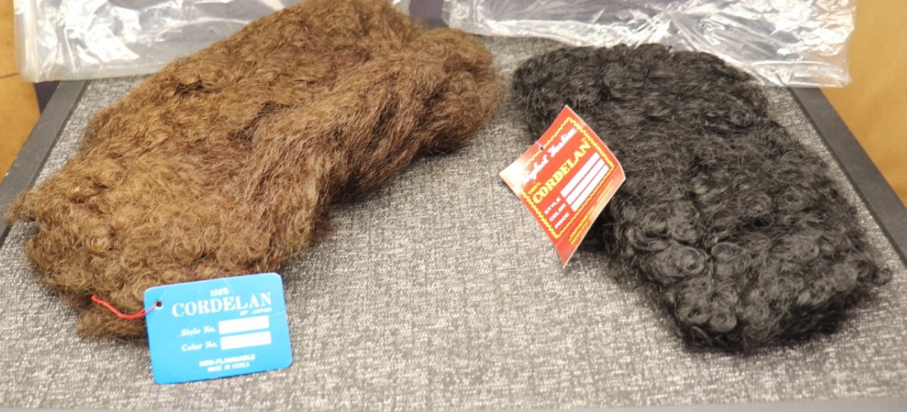Vintage Lot of 2 Afro Cascade Wigs Wiglets Head Topper Hair Pieces NOS