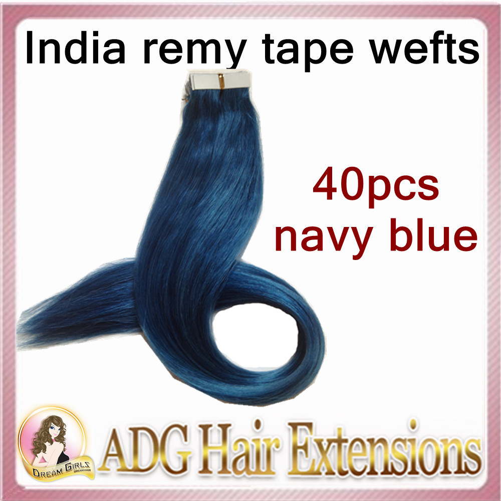 24”Indian Human Tapein Hair Extensions Double Drawn 100g Black/Brown/Blonde 40p