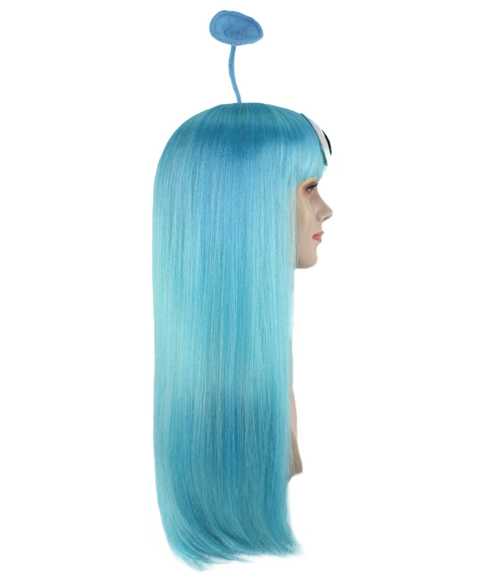 Women Aliens Wig with Antennae, TV/Movie Wigs , Premium Breathable Capless Cap