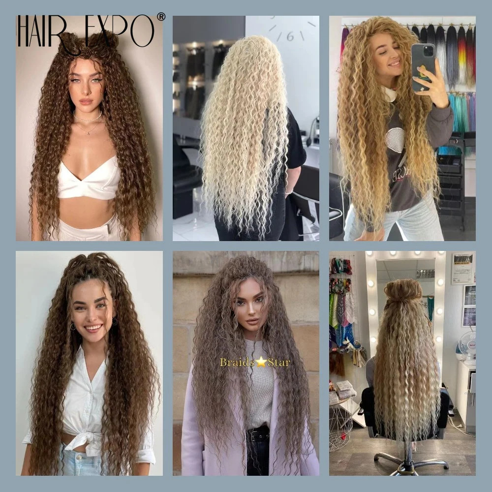 30 Inch Soft Synthetic Ariel Curl Deep Wave Twist Crochet Braids Hair Extensions