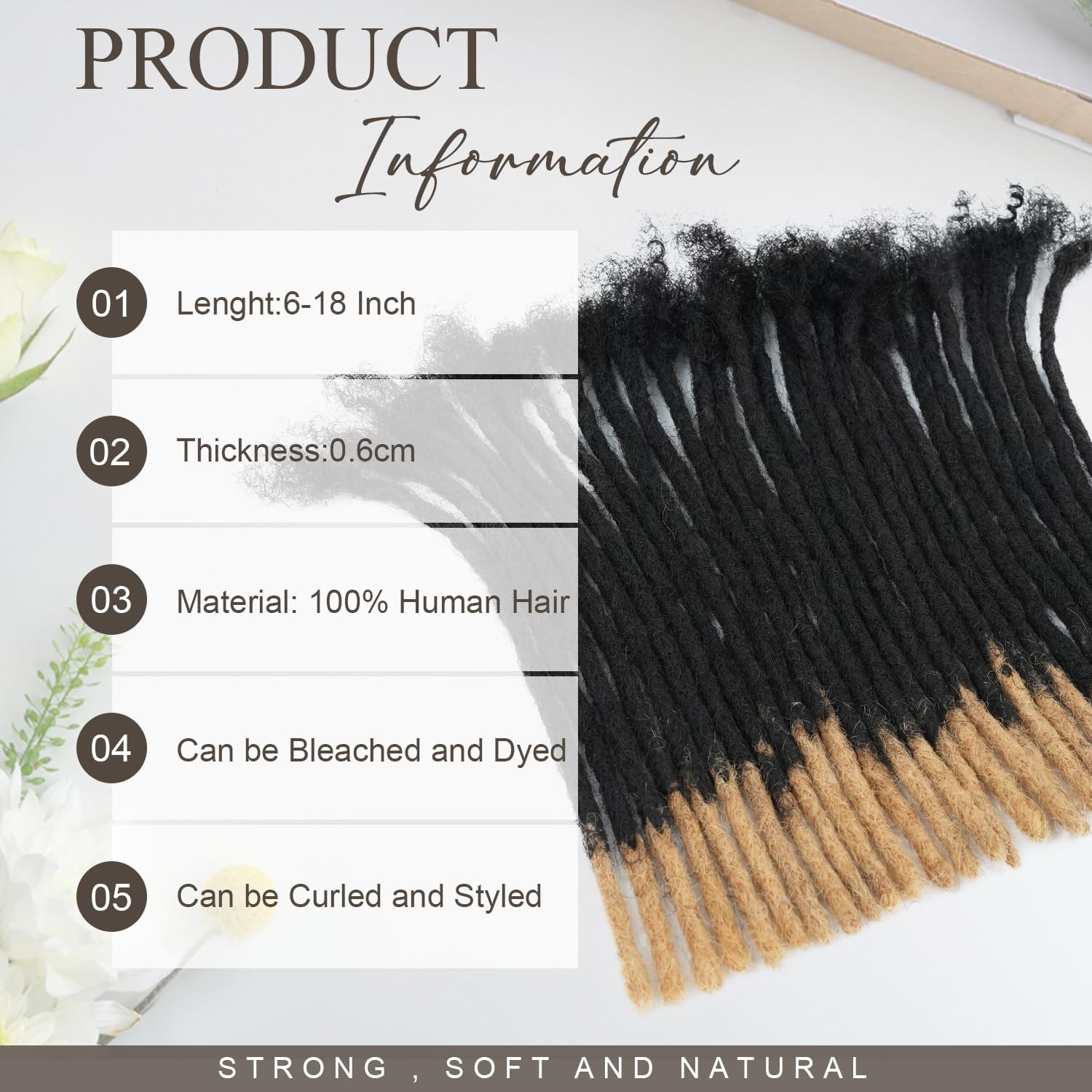Originea Daixi Natural Looking Permanent Loc Extensions Human Hair Softer And