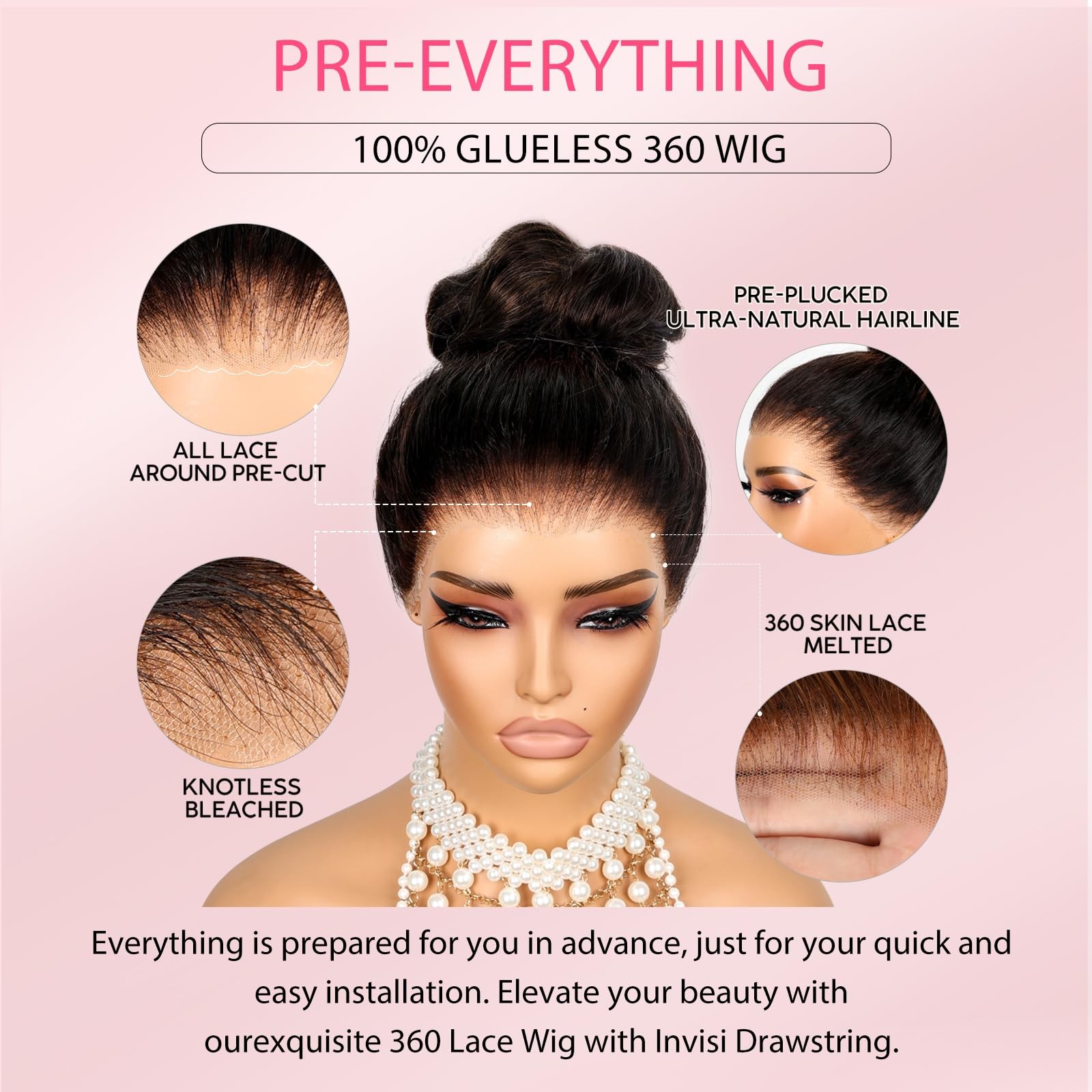Rashinee Hidden Strap Body Wave 360 Lace Front Wigs Human Hair 360 Full Lace