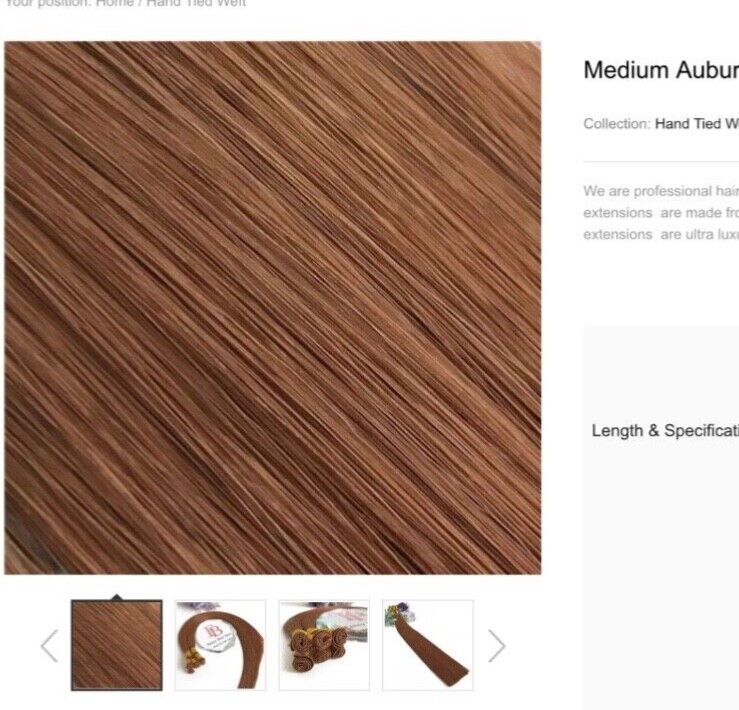 Hand tied extension rich copper and medium auburn