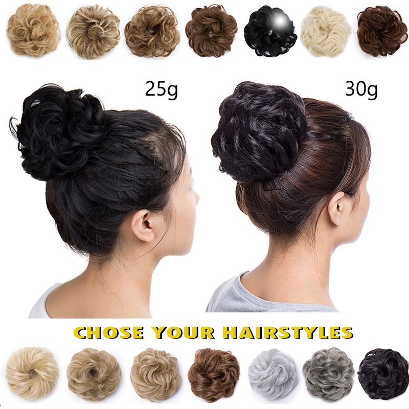 US Seller Real Large Thick Easy Messy Scrunchie Hair Bun Extenion Updo Hairpiece