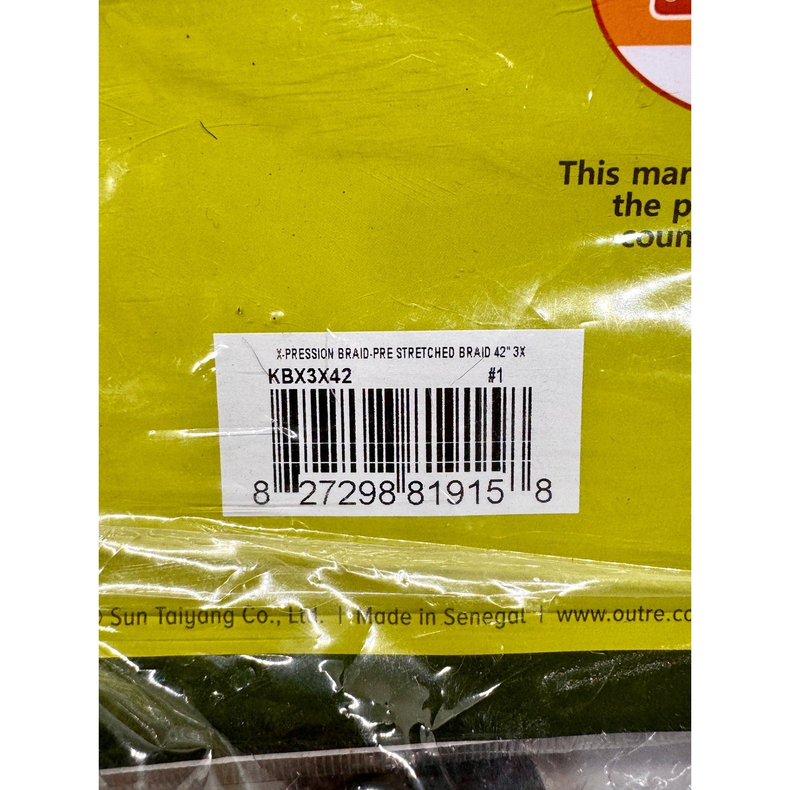 Outre X-Pression Ultra Braid 3X Pre-Stretched Braiding Hair 42 Inch Black 1