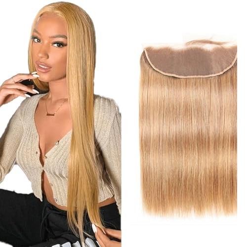 27 Blonde Lace Closure 13×4 HD Transparent Frontal 10 Inch Brazilian Virgin Hair