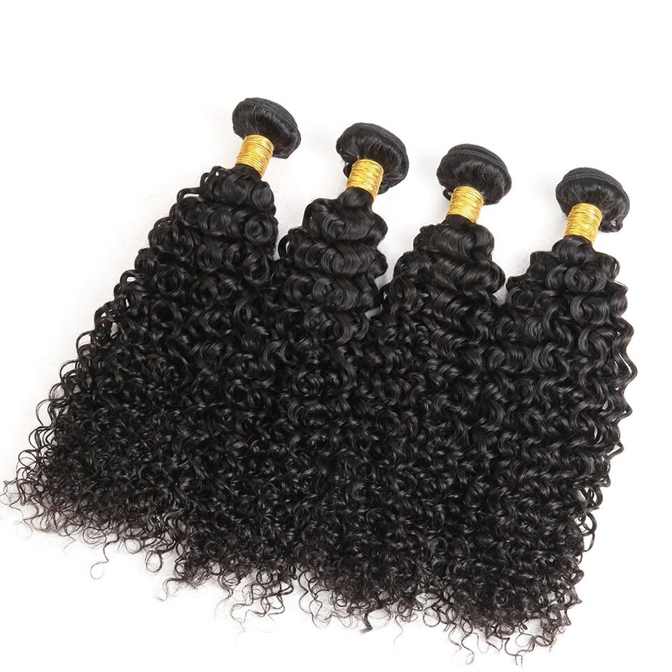 Jerry Curl Black Color 1B Brazilian 100 Human Virgin Hair Weave 1 or 3 Bundles