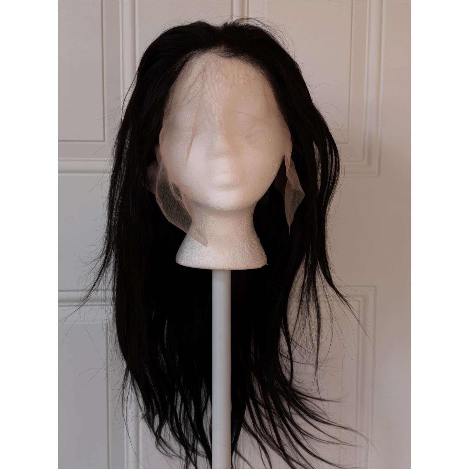 26” Straight Very Dark Brown/Black Wig Lace Front Adjustable Cap NWOT