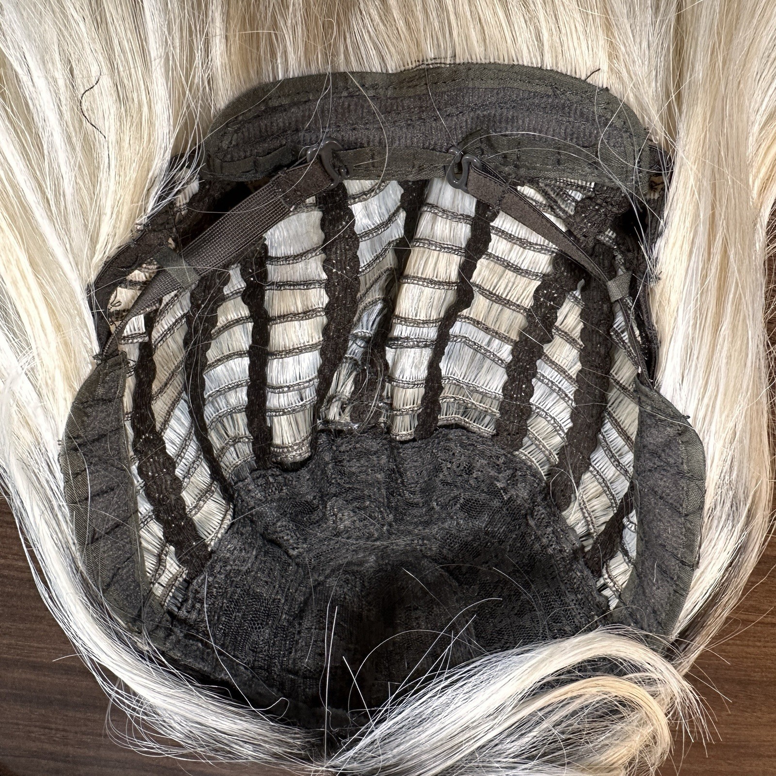 Blonde Ombre Wig Dark Roots Long Layered Synthetic Wig Natural Style