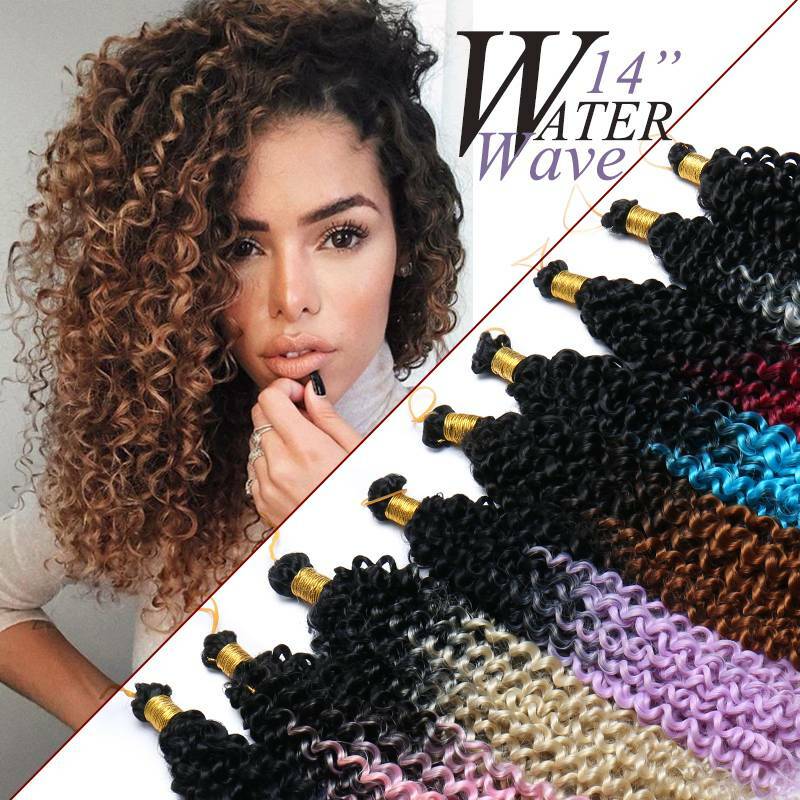 Afro Kinky Curly Hair Water Wave Crochet Braid Deep Weaving Synthetic Extension