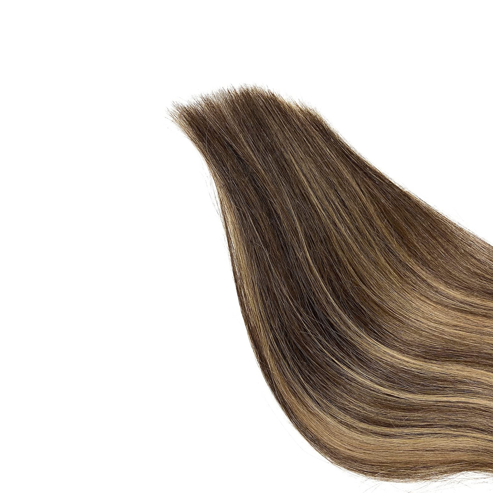 Sew in Hair Extensions Real Human Hair Wefts Dark Brown Balayage Ash Brown Highl