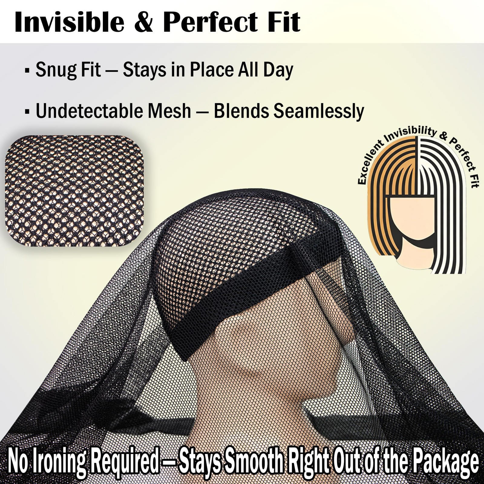 Weaving Net for Sew-In Weave, Stretchy Mesh Hair Net for Braiding & Hair Exte…