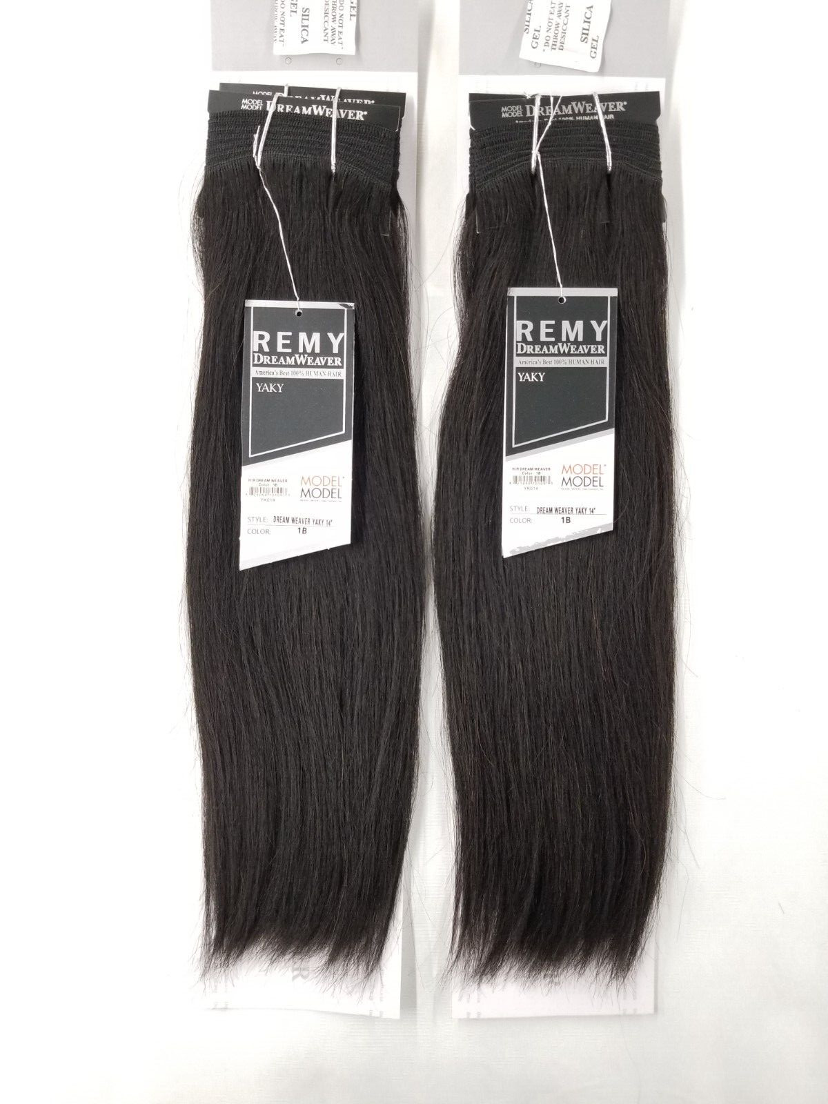 2 Packs ModelModel Remy Dreamweaver 100% Human Hair Extension 14″~Off Black