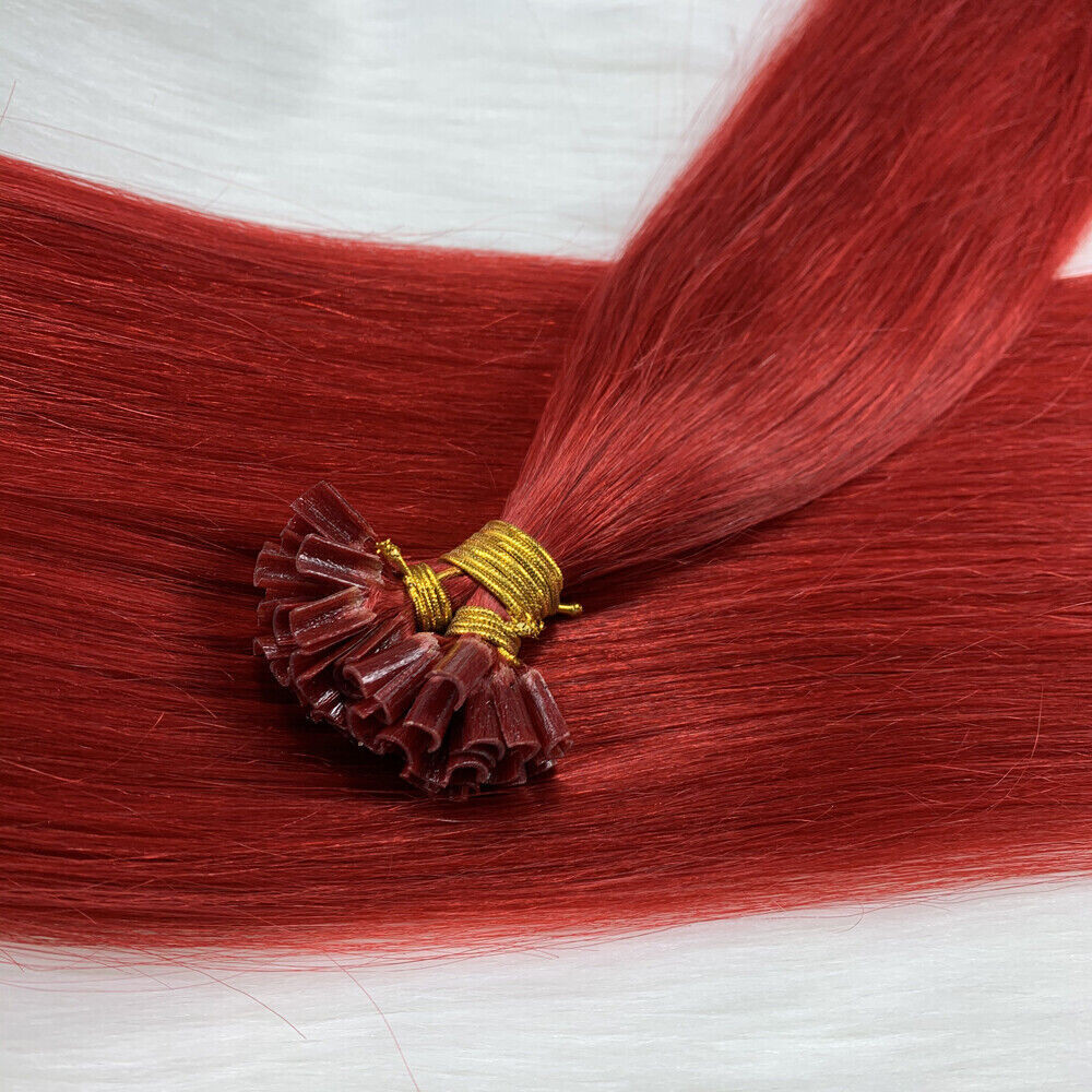 Keratin U Tip Human Hair Extensions Fusion Bonded Nail Tip DoubleDrawn Remy Hair