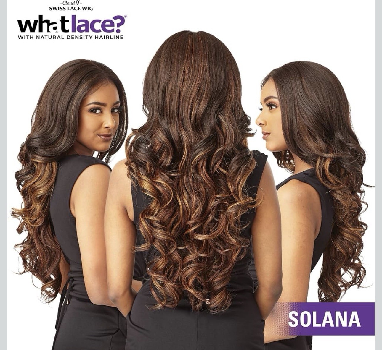 Sensational What Lace 13×6 Wig Solana Lace Front Hand Tied Glue Less Synthetic