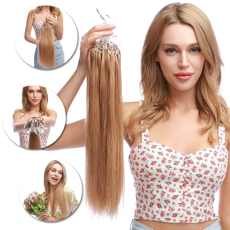 CLEARANCE Micro Loop Ring Beads 100% Remy Human Hair Extensions 1G/S Thick Ombre