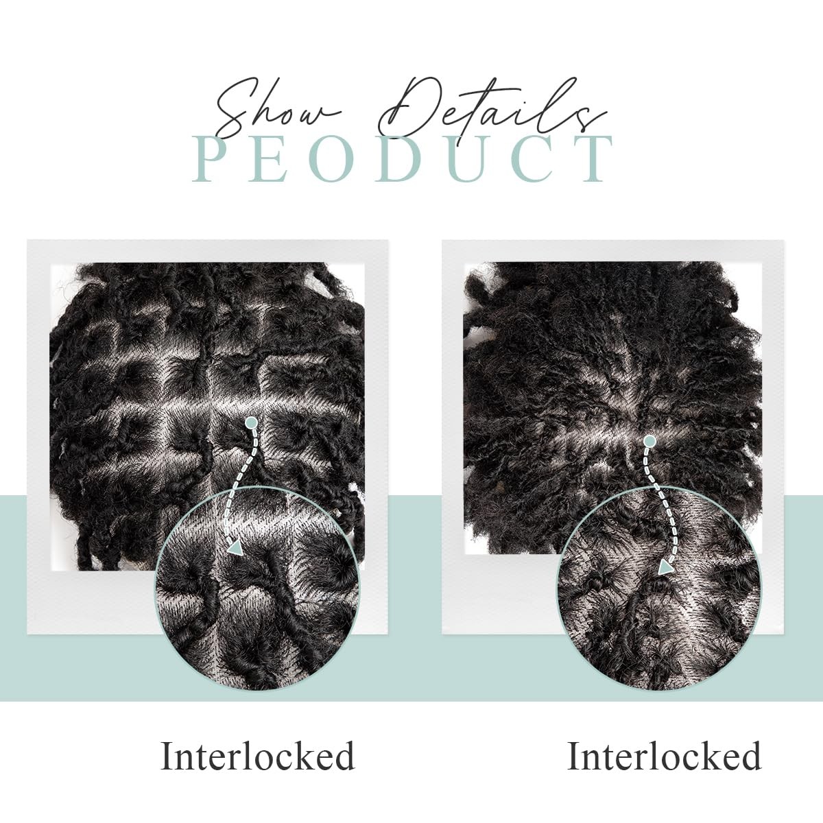 Originea Daixi 8X10 Inches Transparent Full Lace Interlocking Dreadlock