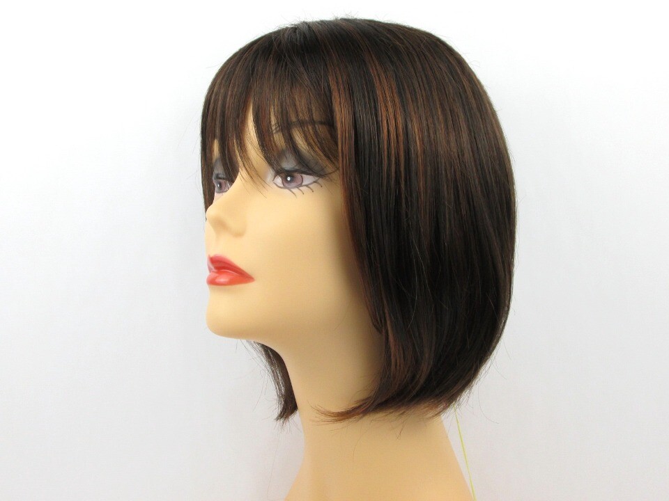 WOMENS SHORT CHIN-LENGTH STRAIGHT HAIR BOB STYLE WIG W/ WISPY BANGS JESSE
