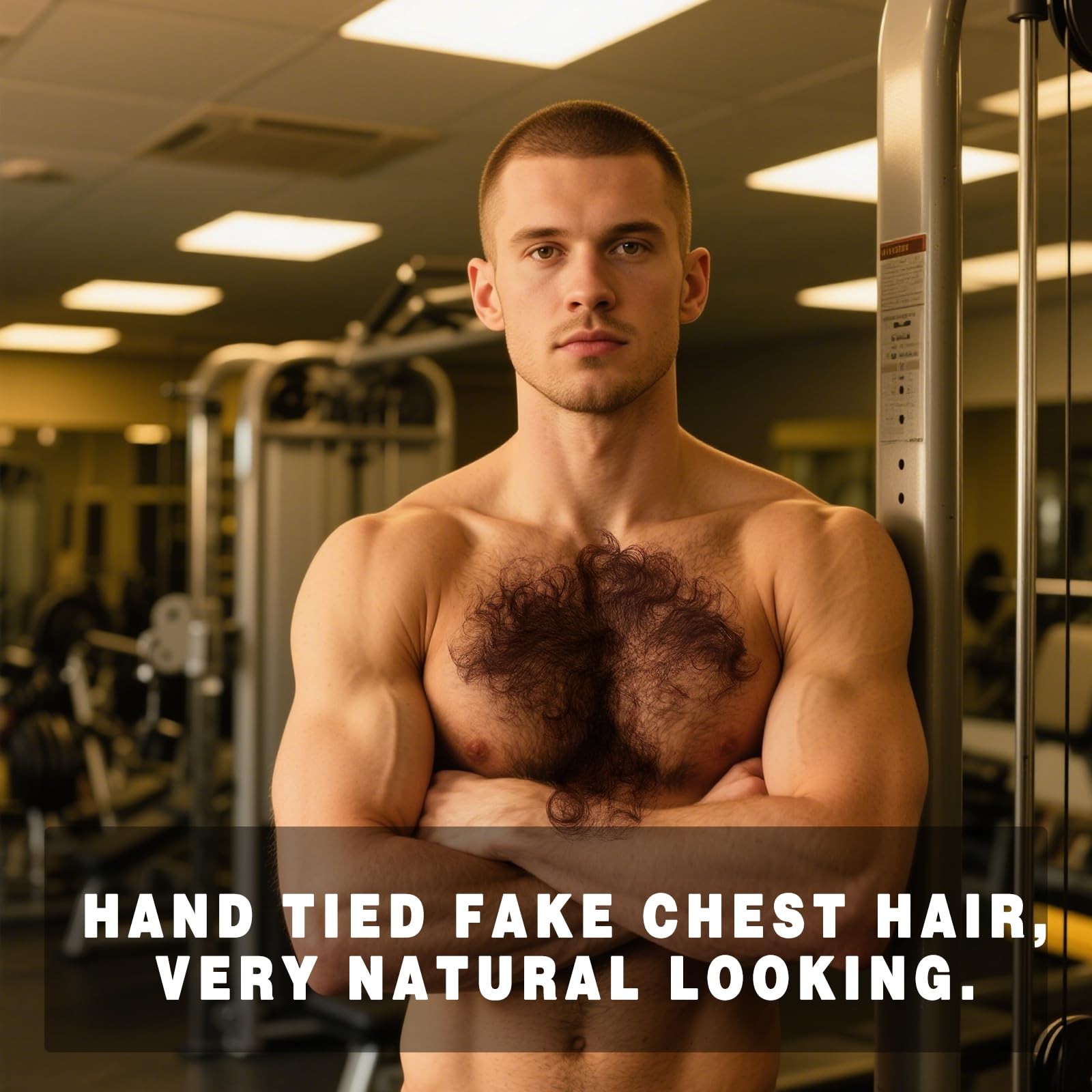 Fake Chest Hair Body Hairs Adding Hair Volume Enhancement of Manliness Handma…
