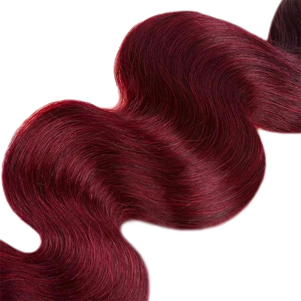 Burgundy Bundles Human Hair Cnumgunm 99J Bundle 14 16 18 Inch 8A Grade