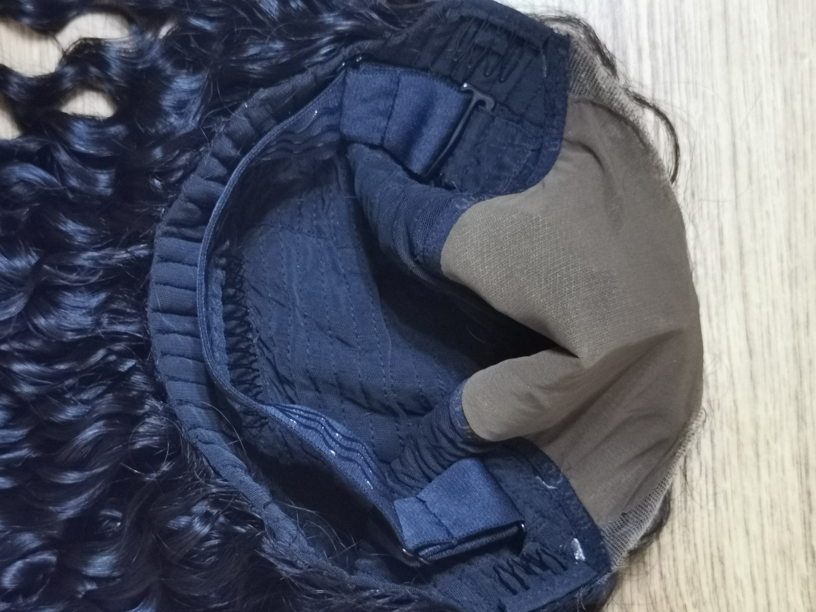 Custom High Quality Sexy Deep Curly 26” Virgin Human Hair Wig 1B