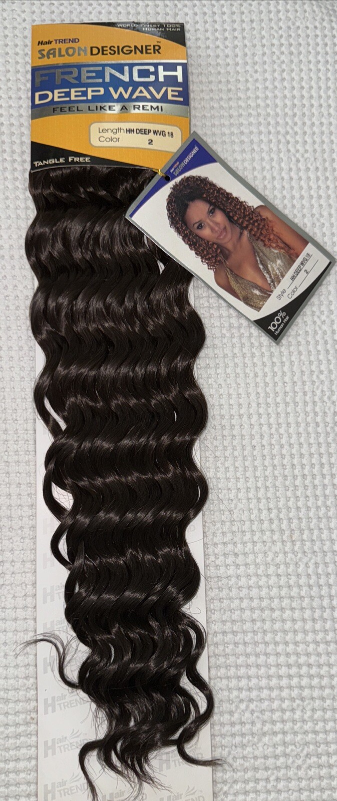 Hair Trend Salon Designer French Deep Wave HH Deep Wave 18” Color 2 Sew In